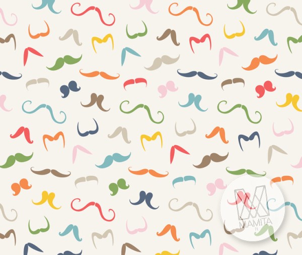 Fototapeta Young 136 - Kolorowe wąsy , Salwador Dali , Mustache , Hipster