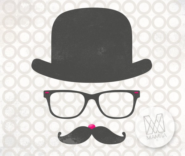 Fototapeta Young 23 - hipster, wąsy, mustache