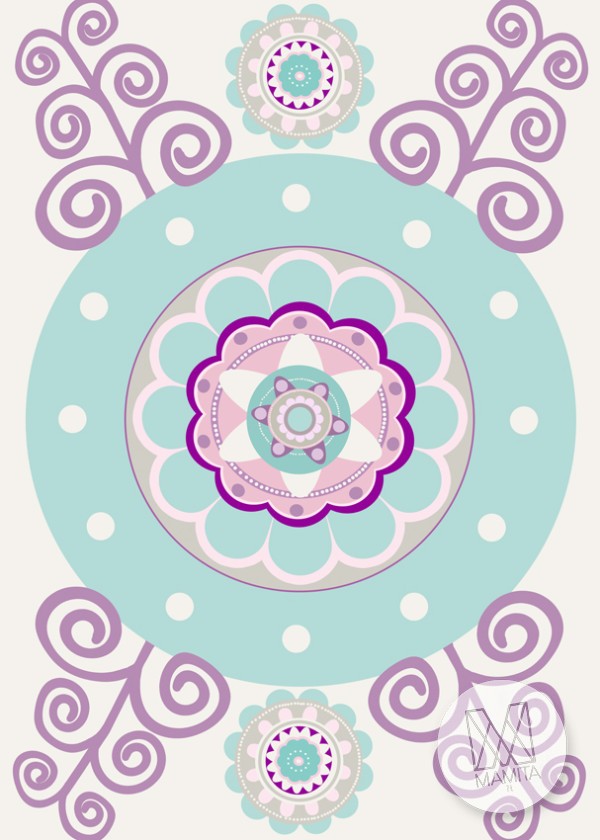Fototapeta Junior 187 - mandala, wzory, kalejdoskop