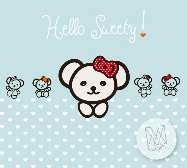 Fototapeta Junior 199 - hello kitty, niebieskie,
