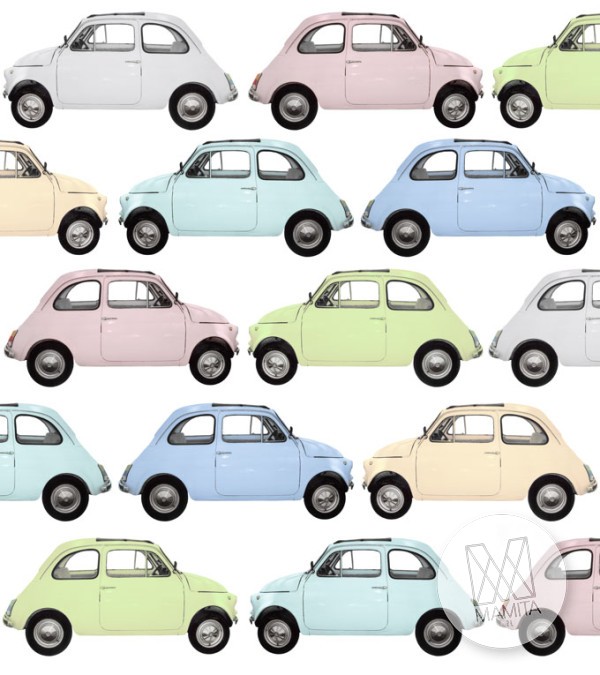 Fototapeta Junior 203 - fiat, autka, samochody, 500