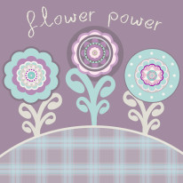 Fototapeta Junior 216 - flower power, słoneczniki, kwiaty, fiolet
