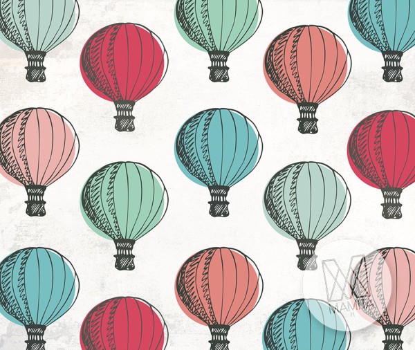 Fototapeta Junior 60 – balony, ilustracje, kolory,