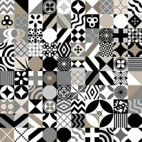 Fototapeta Salon 205 – patchwork, mozaika, kafle, ceramika, okienka
