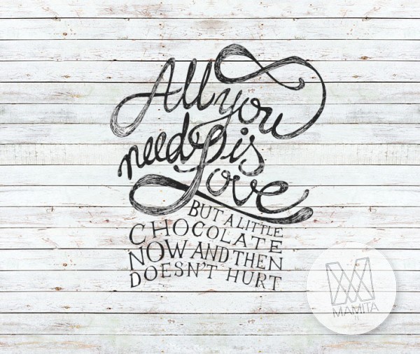 Fototapeta NAPISY 20 - All you need is ... chocolate , czarny tekst , grafiti