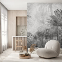 mock up poster frame in modern interior background, living room,