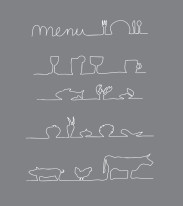 Fototapeta do kuchni 87 - menu, szkice, ryciny
