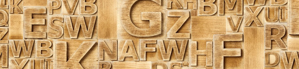 FOTOTAPETA Panorama kuchenna 45 – DREWNO , LITERY , BLOKOWE , TEKST , ALFABET , DREWNIANE
