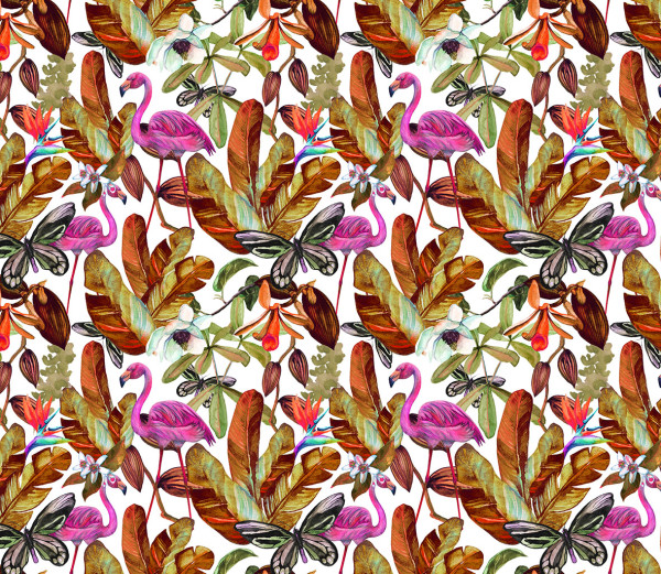 NOWOŚĆ 32- kwiaty, flowers, flamingi, różowe, gucci, motyl, butterfly, summertime, jungle, tropical leaves