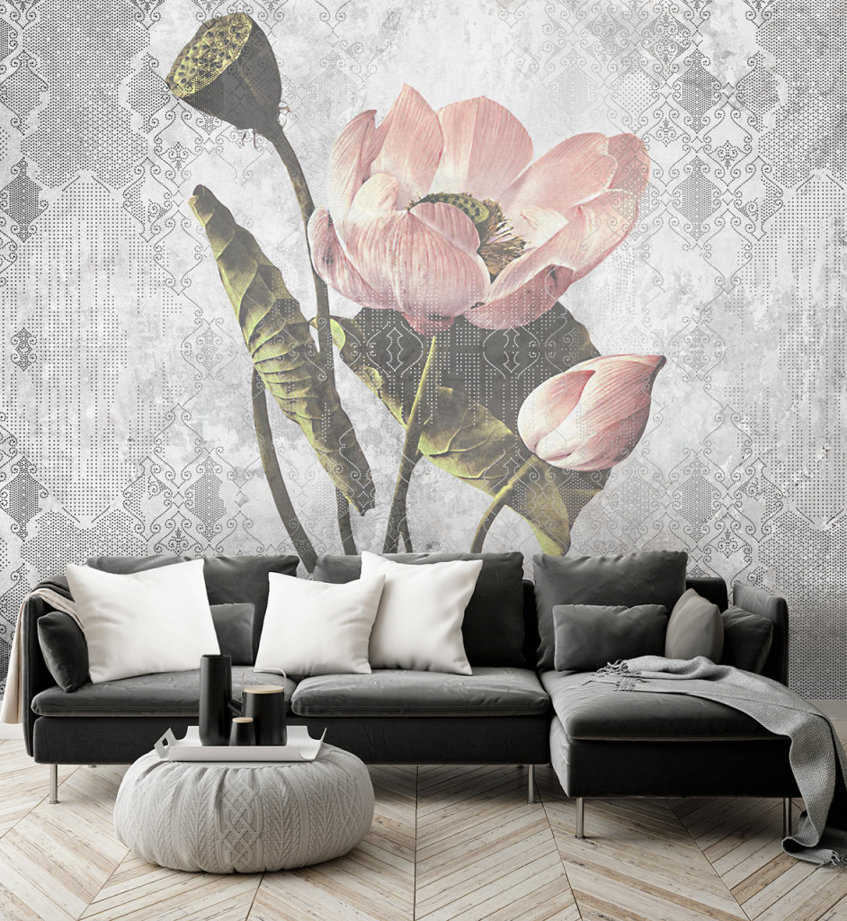 mock up poster frame in hipster interior background, Scandinavia