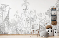Mock up wall in the children's room in white color wall backgrou