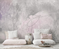 mock up poster frame in modern interior background, living room,