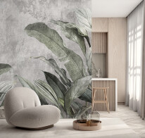 mock up poster frame in modern interior background, living room,