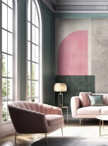 Modern apartment with comfortable sofa and elegant decor. Genera