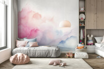Comfortable bed in modern children room