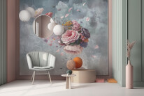 Frame mockup in contemporary interior background. Generative Ai