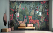 Home living room, apartment, house hall realistic. Generative Ai
