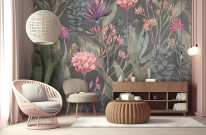 Modern interior design of living room. Generative Ai