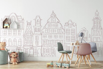Frame & Poster mock up in living room. Scandinavian interior. 3d