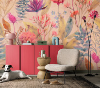 Elegant living room interior design with mockup poster frame, mo