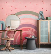 Stylish composition of bedroom in modern glamour interior design