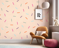 mock up poster frame in modern interior background, living room,