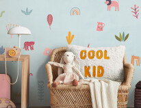 mock up poster frame in modern interior background, living room,