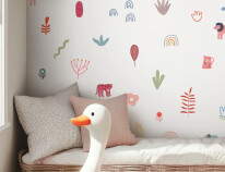 mock up poster frame in modern interior background, living room,