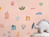 mock up poster frame in modern interior background, living room,
